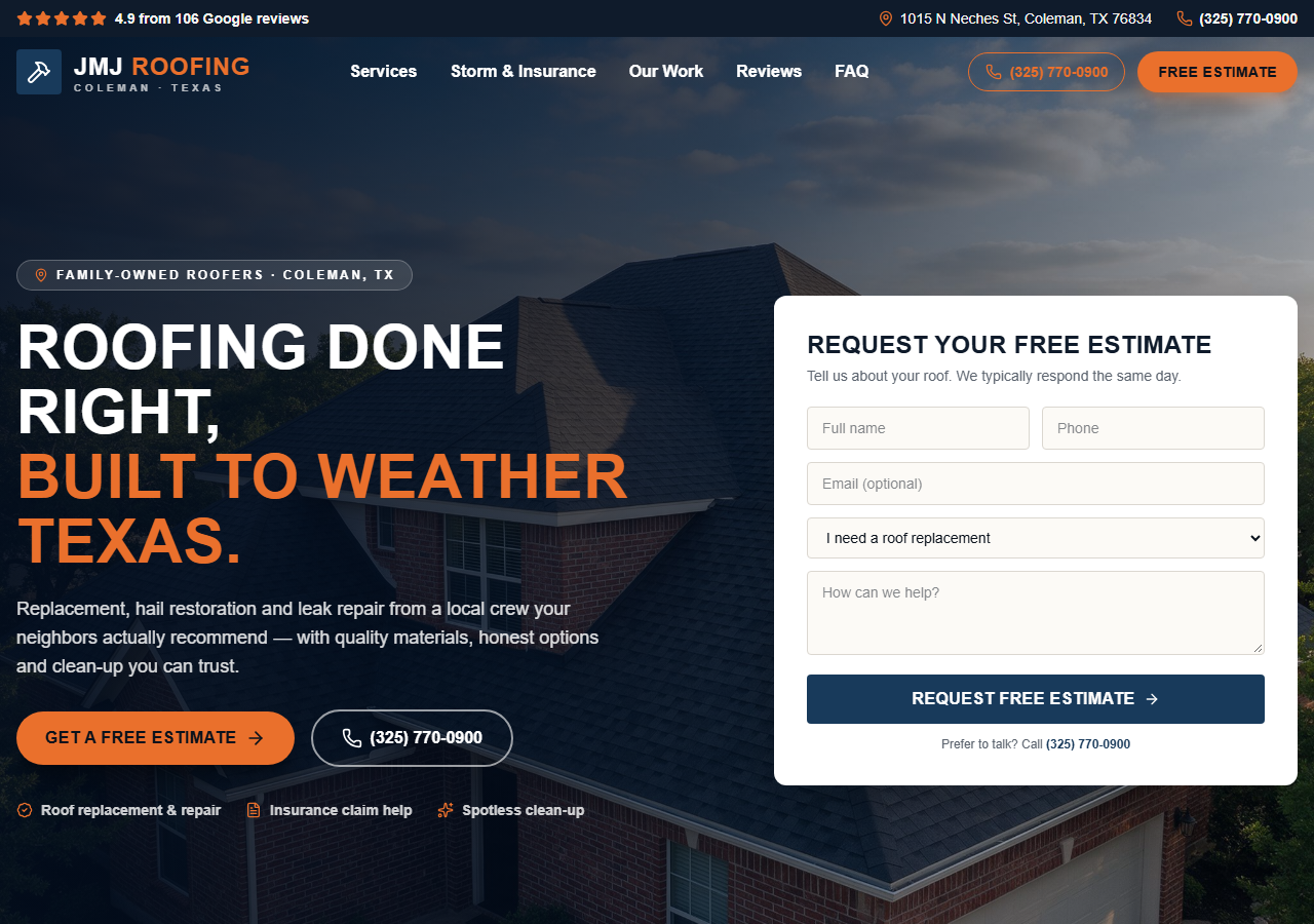 Storm Ready website homepage preview